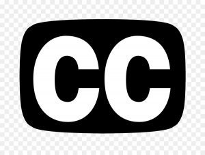 #PraCegoVer Imagem de um ícone. Retângulo com fundo preto. Dentro do retângulo, em grafia branca, há a sigla “CC”.