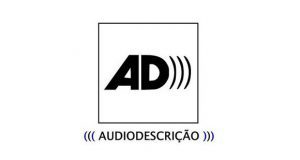 #PraCegoVer Imagem de um ícone. Dentro de um quadrado, em grafia preta, a sigla “AD” está acompanhada de um símbolo de uma representação sonora. Abaixo do quadrado há o texto “Audiodescrição”.